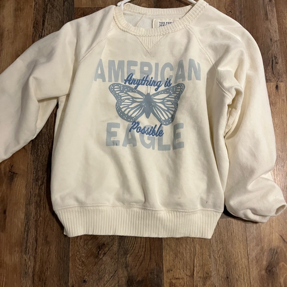 American Eagle Outfitters Cream Sweater